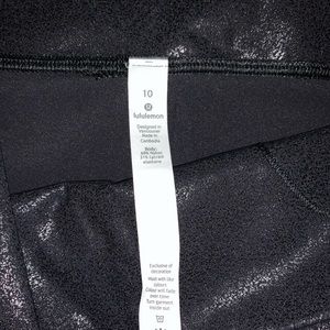 Black metallic lululemon leggings- full length
